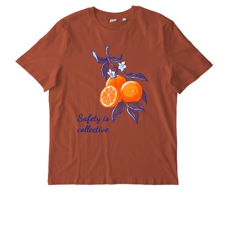 SAFETY IS COLLECTIVE, a Heritage Brown Stanley/Stella Unisex Creator 2.0 Tee