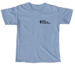 Ecosystems of Puget Sound, a Washed Denim Comfort Colors Unisex Tee (back-view)