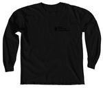 Ecosystems of Puget Sound, a Black Comfort Colors Long Sleeve Tee (back-view)
