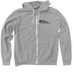 Ecosystems of Puget Sound, a Athletic Heather Zip Up Hoodie (back-view)