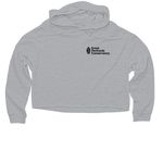 Ecosystems of Puget Sound, a Grey Heather Women?s Lightweight Cropped Hoodie (back-view)
