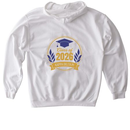 Class of 2026, a White Gildan Softstyle Pullover Hoodie (back-view)