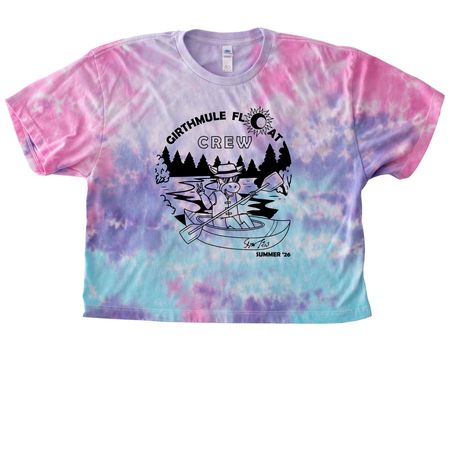 GIRTHMULE Float Crew Summer '26, a Cotton Candy Women's Tie Dye Cropped Tee