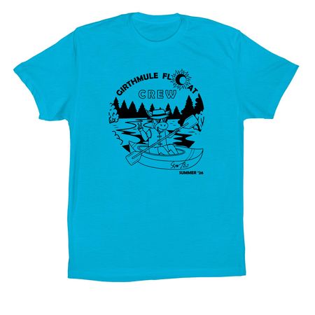 GIRTHMULE Float Crew Summer '26, a Turquoise Premium Cotton Tee