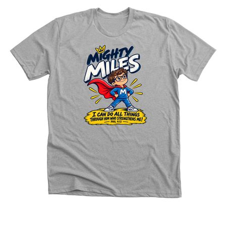 Mighty Miles, a Athletic Heather Premium Unisex Tee