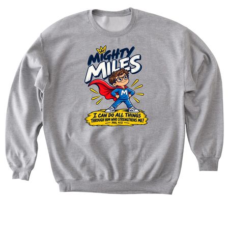 Mighty Miles, a Sport Grey Softstyle Crewneck Sweatshirt
