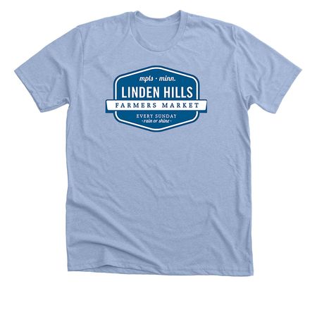 Linden Hills Farmers Market, a Heather Baby Blue Premium Unisex Tee