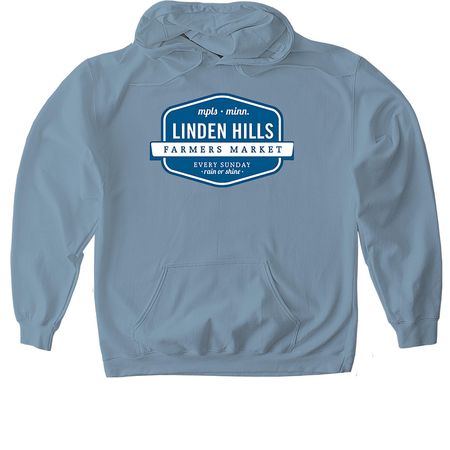 Linden Hills Farmers Market, a Stone Blue Gildan Softstyle Pullover Hoodie