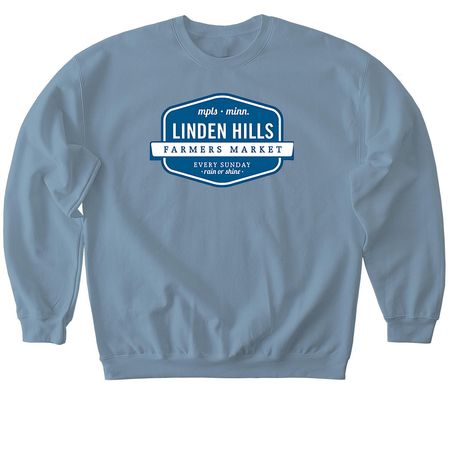 Linden Hills Farmers Market, a Stone Blue Softstyle Crewneck Sweatshirt