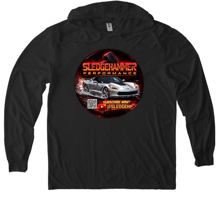 YT Advertising, a Space Black Allmade Eco Triblend Hoodie Tee