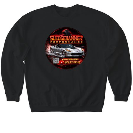 YT Advertising, a Black Softstyle Crewneck Sweatshirt
