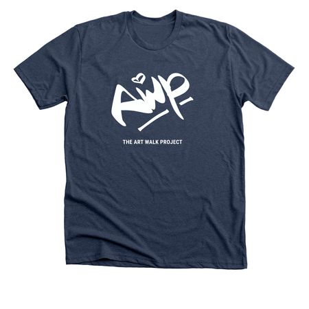 Support the AWP!, a Heather Navy Premium Unisex Tee