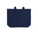 Minuteman Senior Services Tote Bags, a River Blue Navy Cotton Canvas Tote Bag (back-view)
