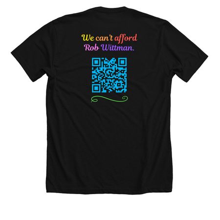 WW Rainbow shirts, a Solid Black Blend Premium Unisex Tee (back-view)