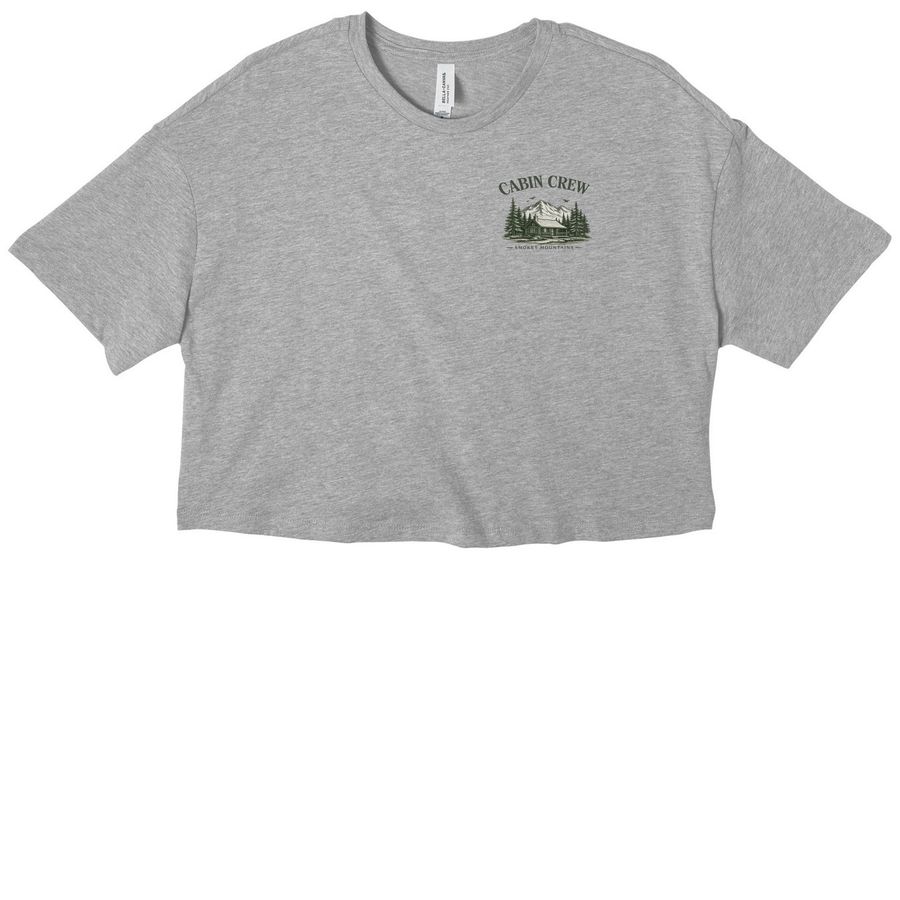 Cabin Crew, a Athletic Heather Women?s Cropped Cotton Tee
