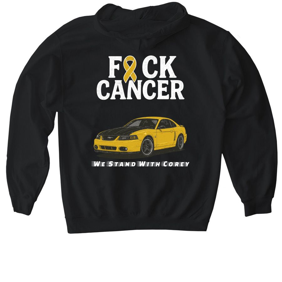 Corey Nave?s Cancer battle, a Black Gildan Softstyle Pullover Hoodie (back-view)