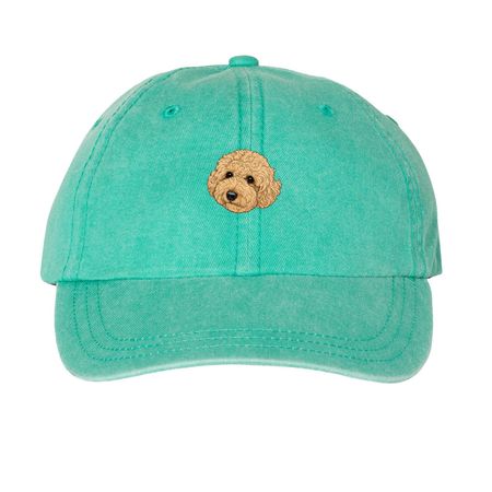 Archie | Baseball Cap, a Seafoam Printed Pigment Dye Baseball Cap