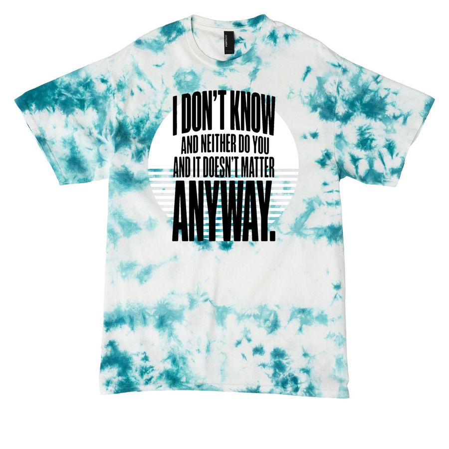 IDKANDYAIDMA, a Teal Crystal Tie Dye Tee