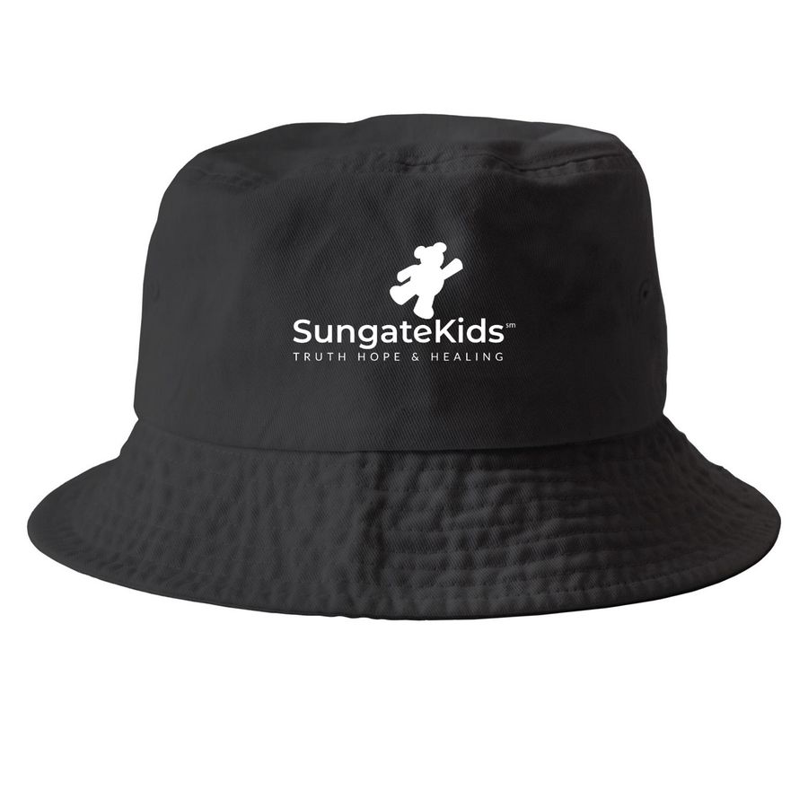 SungateKids Hats, a Black Printed Bucket Hat