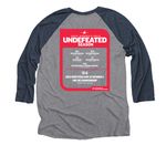 USCA Women's Polo, a Vintage Navy and Premium Heather 3/4 Sleeve Baseball Tee (back-view)