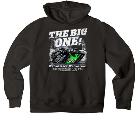 The Big One! (Single-Sided Sweatshirts), a Black Premium Heavyweight Pullover Hoodie