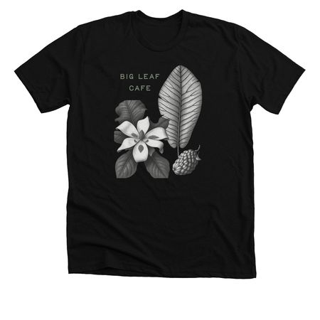 Big Leaf Cafe, a Solid Black Blend Premium Unisex Tee