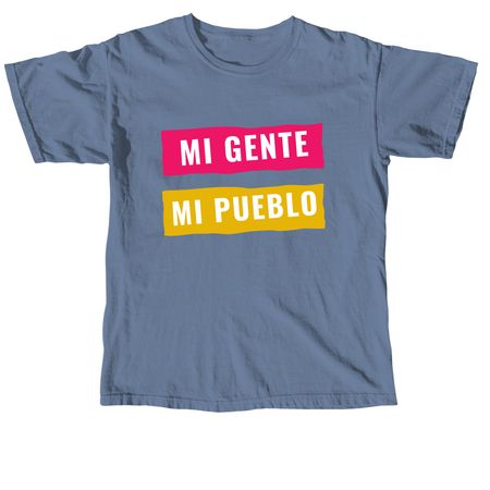 Mi Gente_New Logo, a Blue Jean Comfort Colors Unisex Tee
