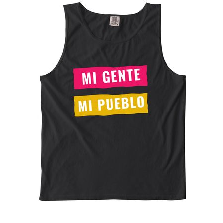 Mi Gente_New Logo, a Black Comfort Colors Tank Top