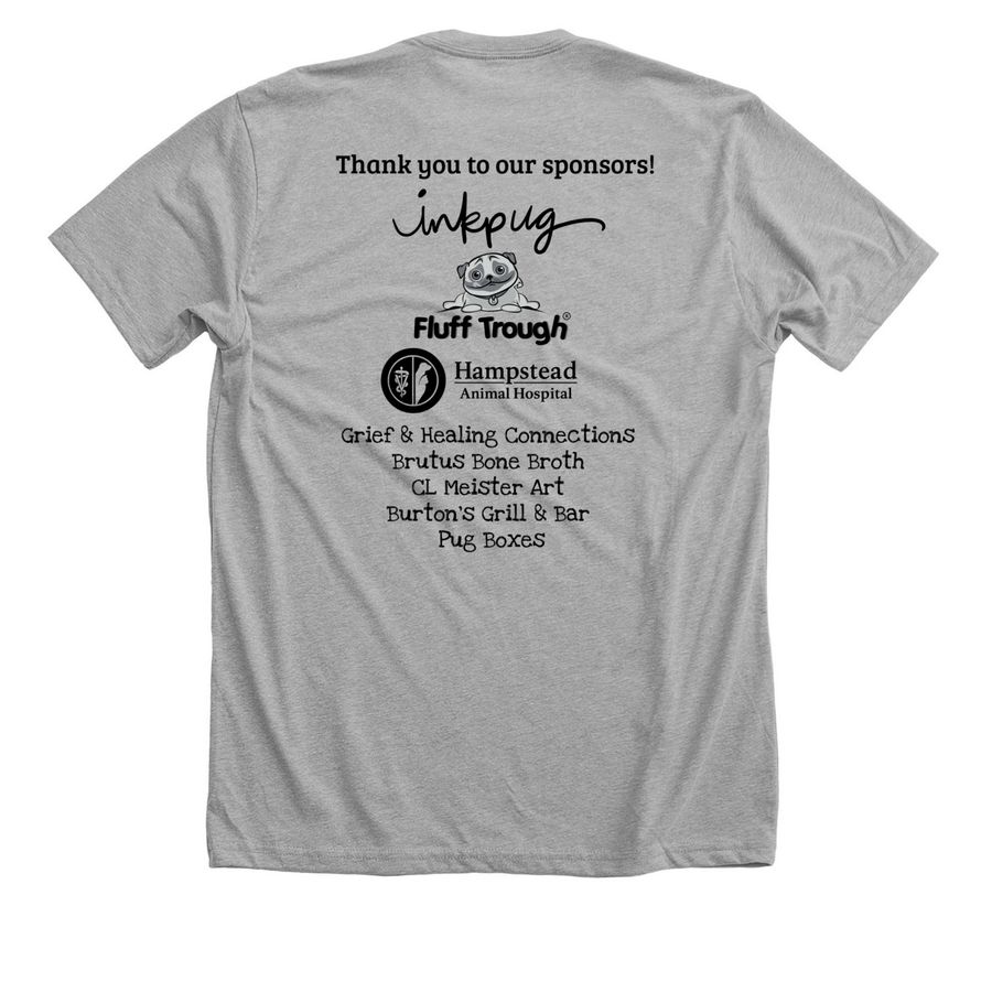 2025 PRoNE Pug Social Tees, a Athletic Heather Premium Unisex Tee (back-view)