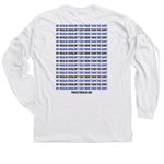 Project Insulin Shirt, a White Classic Long Sleeve Tee (back-view)