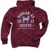 Korean K9 College Chic - Style #3, a Maroon Pullover Hoodie