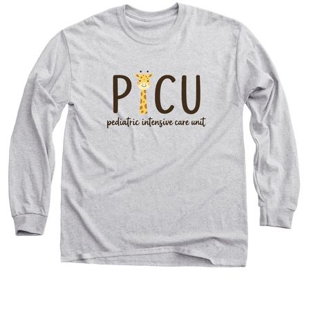 PICU Giraffe, a Sport Grey Classic Long Sleeve Tee