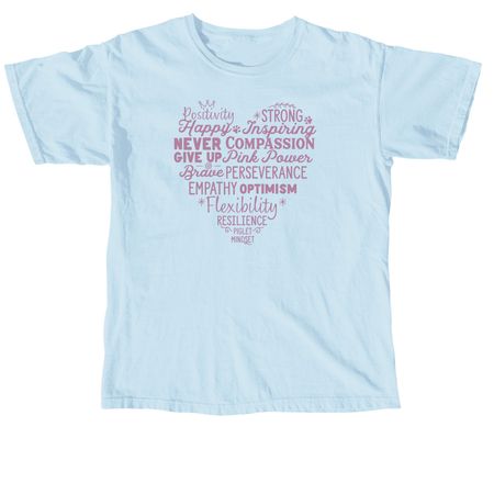 Piglet Mindset Heart Shirt, a Chambray Comfort Colors Unisex Tee
