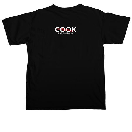 Taylor Cook for State House 43 Tee, a Black Comfort Colors Unisex Tee (back-view)