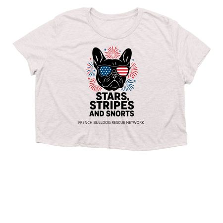 Stars, Stripes and Snorts!, a Heather Dust Women?s Flowy Cropped Tee