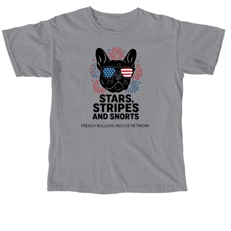 Stars, Stripes and Snorts!, a Granite Comfort Colors Unisex Tee