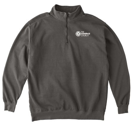 TCC Quarter-Zip, a Pepper Comfort Colors Quarter Zip Pullover
