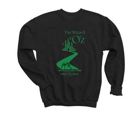 No Place Like Home, a Black Youth Crewneck Sweatshirt