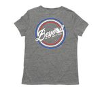 Patriotic Logo, a Aluminum Grey Allmade Eco Triblend Women?s Tee (back-view)