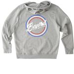 Patriotic Logo, a Heather Grey Stanley/Stella Unisex Cruiser 2.0 Pullover Hoodie (back-view)