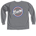 Patriotic Logo, a Granite Comfort Colors Long Sleeve Tee (back-view)