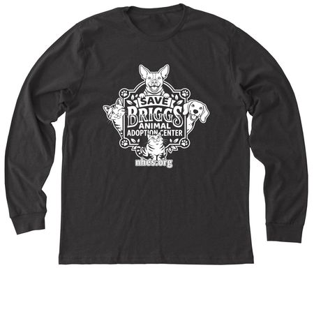 Save Briggs Animal Adoption Center, a Dark Grey Heather Premium Long Sleeve Tee
