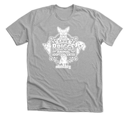 Save Briggs Animal Adoption Center, a Athletic Heather Premium Unisex Tee