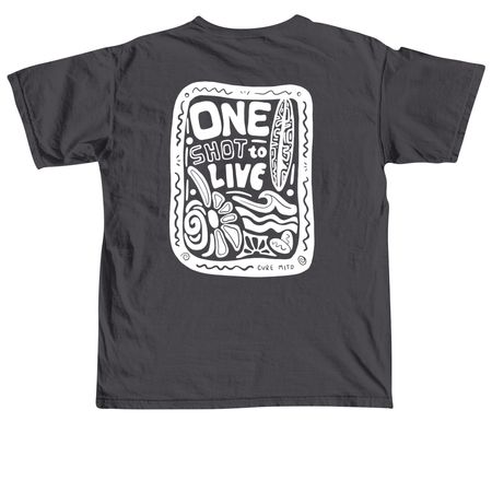 One Shot to Live - Youth & Adult, a Graphite Comfort Colors Unisex Tee