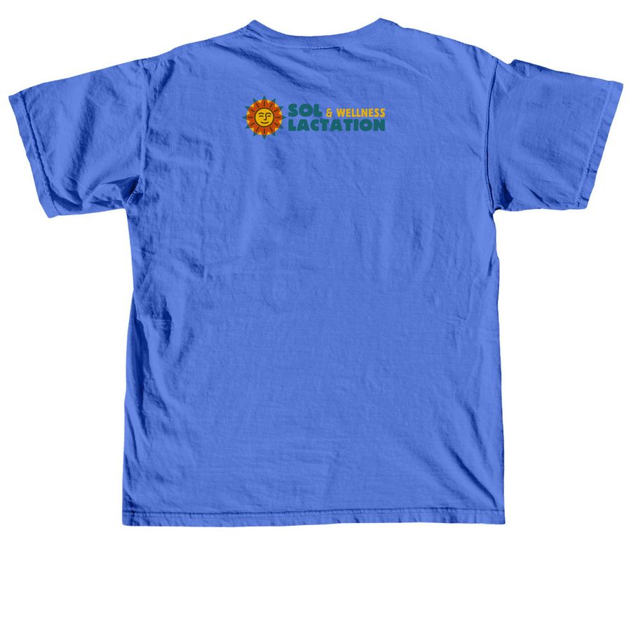 Sol Woman (Mustard), a Flo Blue Comfort Colors Unisex Tee (back-view)
