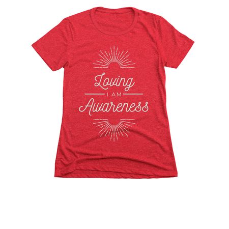 It takes a village - I am Loving Awareness, a Red Women's Slim Fit Tee