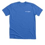 Shirts-Stronger Together, a Heather True Royal Premium Unisex Tee (back-view)