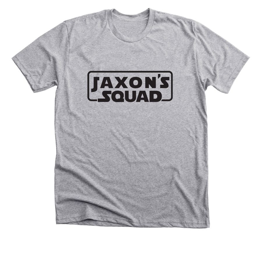 Jaxon's Squad, a Athletic Heather Premium Unisex Tee