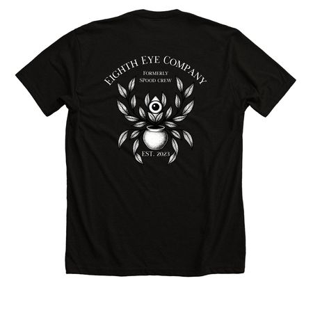 Eighth Eye Co., a Solid Black Blend Premium Unisex Tee (back-view)