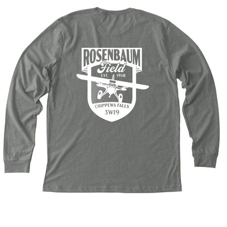 Long Sleeve T-Shirt White Logos, a Deep Heather Premium Long Sleeve Tee (back-view)